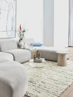 HKLIVING Mesa auxiliar redonda Dunstan