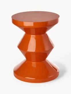 POLSPOTTEN Mesa auxiliar redonda Zig Zag