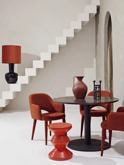 POLSPOTTEN Mesa auxiliar redonda Zig Zag