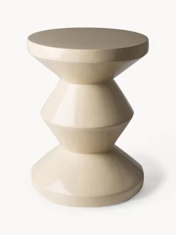 POLSPOTTEN Mesa auxiliar redonda Zig Zag