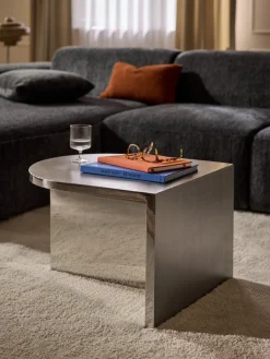 Westwing Collection Mesa baja ovalada de metal Leander^ Mesas De Centro|Mesas De Centro