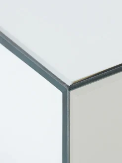 HKLIVING Mesa de centro artesanal de cristal de espejo Mirror, 90 cm