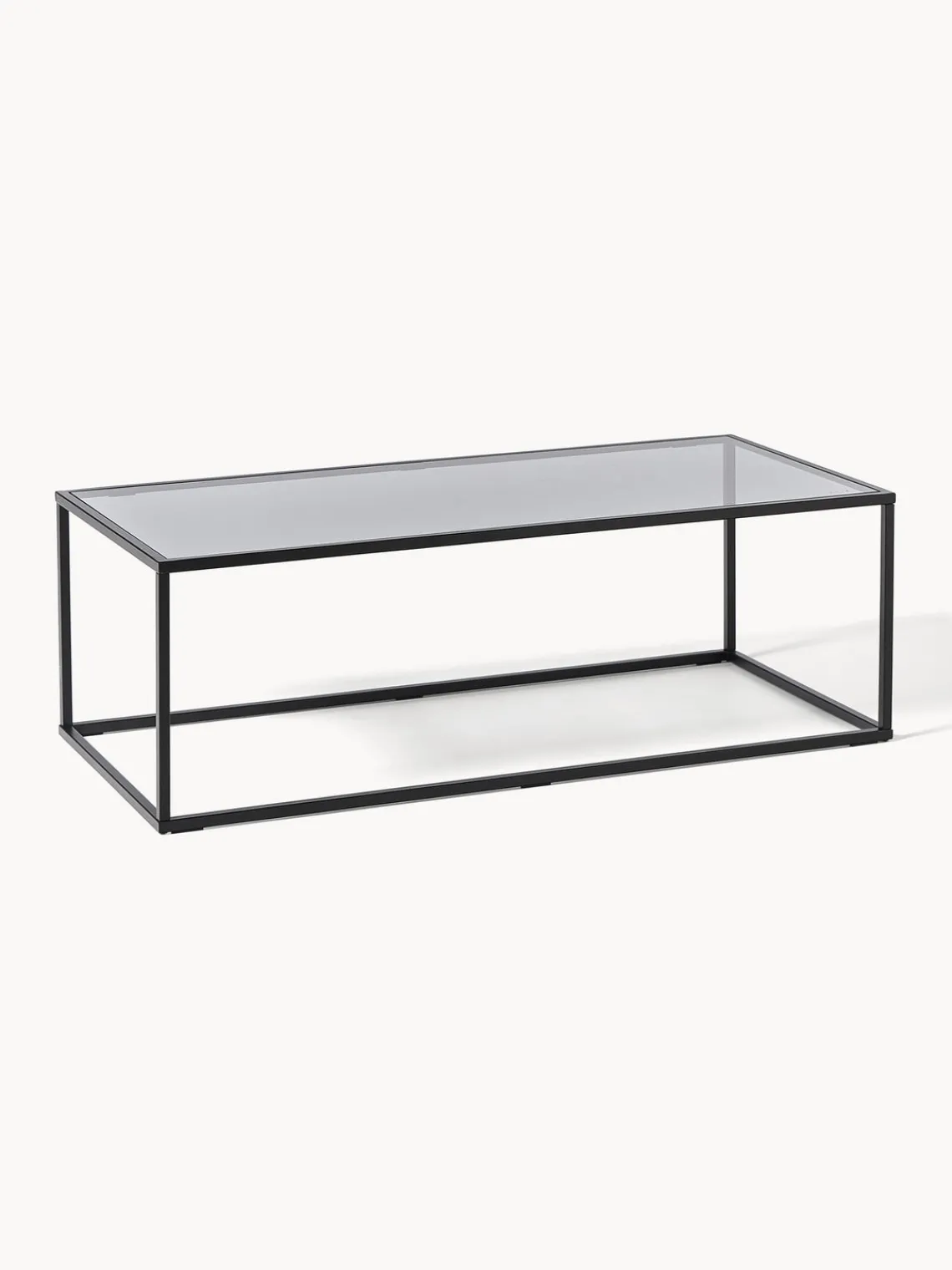 Westwing Collection Mesa de centro con tablero de vidrio Maya