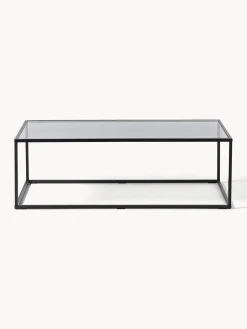 Westwing Collection Mesa de centro con tablero de vidrio Maya