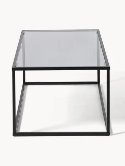 Westwing Collection Mesa de centro con tablero de vidrio Maya