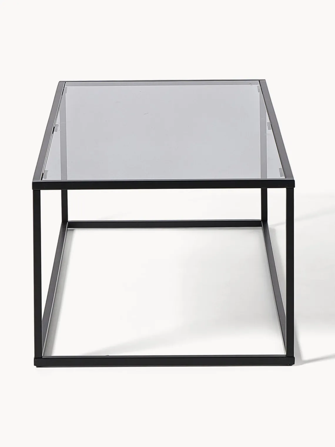 Westwing Collection Mesa de centro con tablero de vidrio Maya