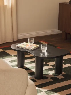 Westwing Collection Mesa de centro de forma orgánica de madera de roble Didi