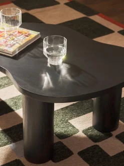 Westwing Collection Mesa de centro de forma orgánica de madera de roble Didi