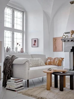 Bloomingville Mesa de centro de madera de caucho con forma orgánica Luppa^ Mesas De Centro|Mesas De Centro