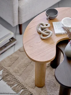 Bloomingville Mesa de centro de madera de caucho con forma orgánica Luppa^ Mesas De Centro|Mesas De Centro