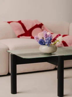 Noo.ma Mesa de centro de madera de haya con tablero de cristal Kob^ Mesas De Centro|Mesas De Centro