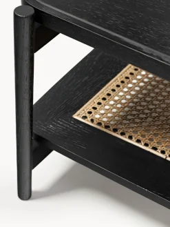 Westwing Collection Mesa de centro de madera con espacio de almacenaje de tejido vienés Libby^ Mesas De Centro|Mesas De Centro