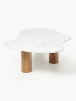 Westwing Collection Mesa de centro de mármol con forma orgánica Naruto^ Mesas De Centro|Mesas De Centro