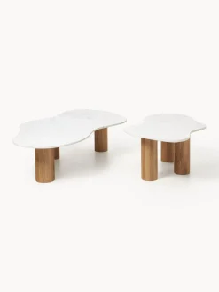 Westwing Collection Mesa de centro de mármol con forma orgánica Naruto^ Mesas De Centro|Mesas De Centro