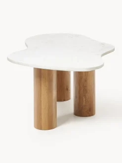 Westwing Collection Mesa de centro de mármol con forma orgánica Naruto