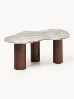 Westwing Collection Mesa de centro de mármol con forma orgánica Naruto, pequeña^ Mesas De Centro|Mesas De Centro