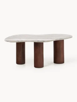 Westwing Collection Mesa de centro de mármol con forma orgánica Naruto, pequeña^ Mesas De Centro|Mesas De Centro