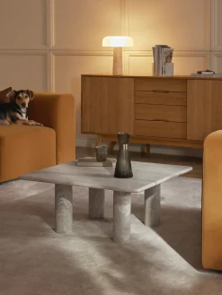 Westwing Collection Mesa de centro de mármol Mabel