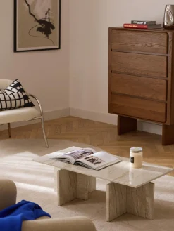 Westwing Collection Mesa de centro de travertino Marisa