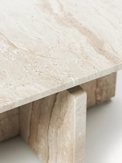 Westwing Collection Mesa de centro de travertino Marisa