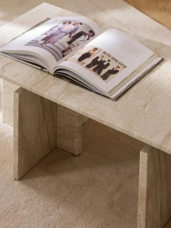 Westwing Collection Mesa de centro de travertino Marisa