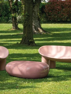 Driade Mesa de centro de vidrio con forma orgánica Koishi