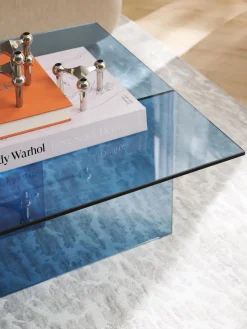 Westwing Collection Mesa de centro de vidrio Anouk, 102 cm