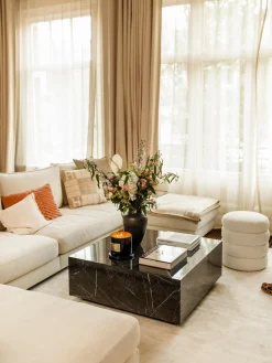 Westwing Collection Mesa de centro en look mármol Lesley