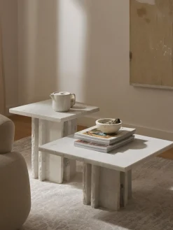 Westwing Collection Mesa de centro en look mármol Selene