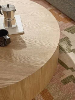 Westwing Collection Mesa de centro grande redonda de madera Dan^ Mesas De Centro|Mesas De Centro