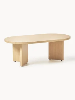 Westwing Collection Mesa de centro ovalada de madera Toni