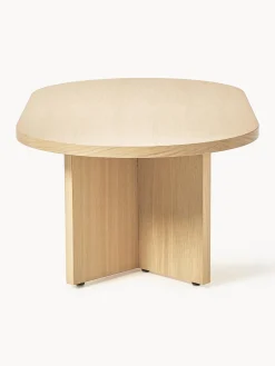 Westwing Collection Mesa de centro ovalada de madera Toni