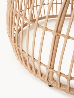 Westwing Collection Mesa de centro redonda Costa, con tablero de vidrio