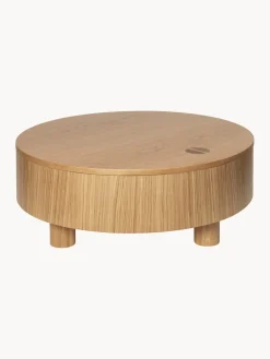 Ferm Living Mesa de centro redonda con espacio de almacenamiento Olles