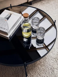 Zuiver Mesa de centro redonda Cupid, tablero de vidrio extraíble