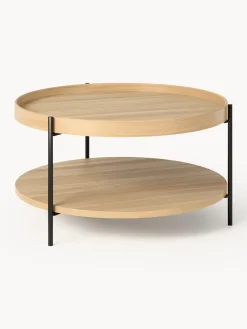 Westwing Collection Mesa de centro redonda de madera Renee