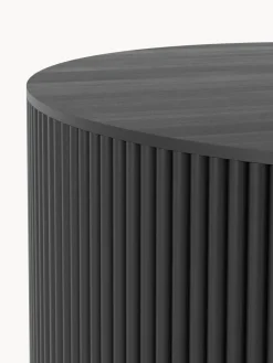 Westwing Collection Mesa de centro redonda de madera con espacio de almacenamiento Nele