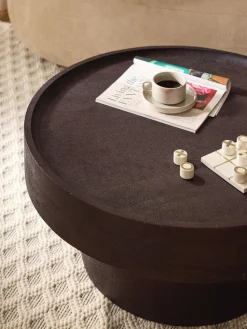 Westwing Collection Mesa de centro redonda de madera de mango Benno^ Mesas De Centro|Mesas De Centro