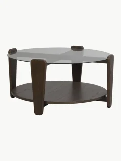 Rowico Home Mesa de centro redonda de madera de roble Arran