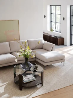 Rowico Home Mesa de centro redonda de madera de roble Arran