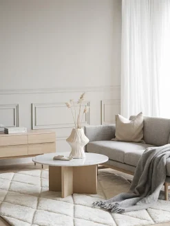 Rowico Home Mesa de centro redonda de mármol Brooksville