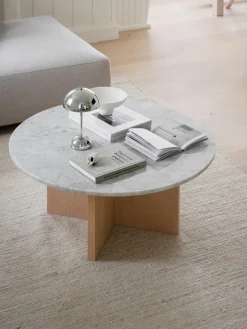 Rowico Home Mesa de centro redonda de mármol Brooksville