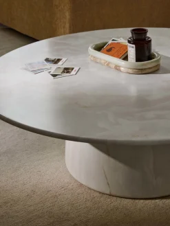 Westwing Collection Mesa de centro redonda grande Jael