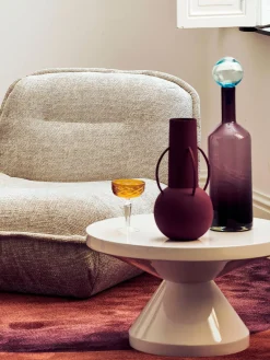 POLSPOTTEN Mesa de centro redonda Zig Zag