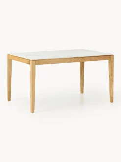 Westwing Collection Mesa de comedor con tablero en aspecto mármol Jackson, tamaños diferentes