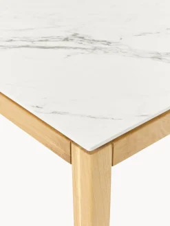 Westwing Collection Mesa de comedor con tablero en aspecto mármol Jackson, tamaños diferentes