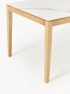 Westwing Collection Mesa de comedor con tablero en aspecto mármol Jackson, tamaños diferentes