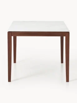 Westwing Collection Mesa de comedor con tablero en look mármol Jackson, tamaños diferentes