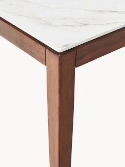 Westwing Collection Mesa de comedor con tablero en look mármol Jackson, tamaños diferentes