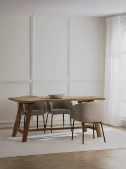 Westwing Collection Mesa de comedor de madera de teca Lawas, tamaños diferentes